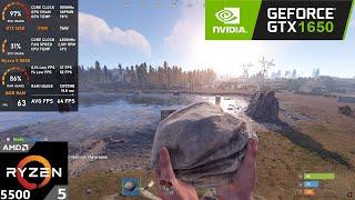 GTX 1650 + Ryzen 5 5500  Rust Tested in 2024