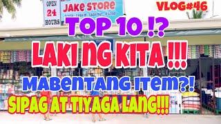 SARI-SARI STORE BUSINESS  TOP 10 PINAKA MABENTANG ITEM AT MALAKI ANG TUBO  VLOG#46