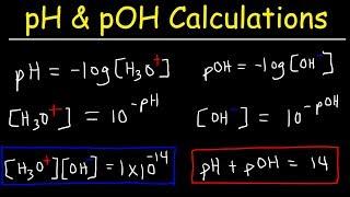 pH pOH H3O+ OH- Kw Ka Kb pKa and pKb Basic Calculations -Acids and Bases Chemistry Problems