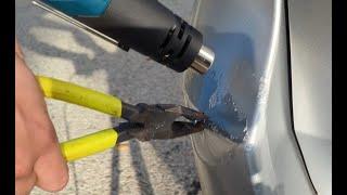 Repairing a Dented Car Bumper with a Heat Gun - Easy DIY Repair Method