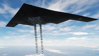 B-2 Spirit Attack & Carpet Bomb To Destroy Airports - Plane Simulator - DCS World