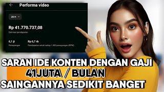 ASLI NO HOAX‼️ Ide Konten Dengan Gaji 41Juta Bulan Buatnya Gampang Cocok Untuk Pemula