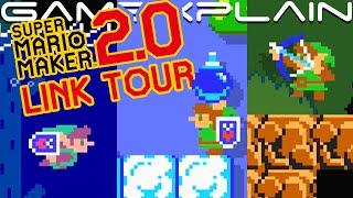 Playing as Link in Super Mario Maker 2 - Master Sword 2.0 Tour New Music Abilities & Animations