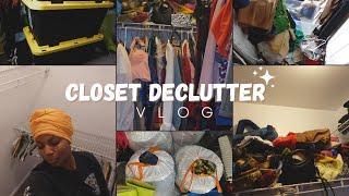 Vlog  DECLUTTERING and ORGANIZING my closet  *cleaning motivation* PART 1