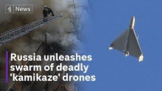 Ukraine Russia attacks Kyiv with wave of ‘kamikaze’ drones