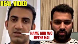Gautam Gambhir videos call Rohit Sharma and congratulates him for winning T20 World Cup