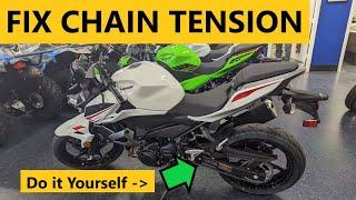 How to Adjust Chain Tension in Kawasaki Motorcycle Bike