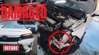 Part3 Honda Civic Collision Result is Back Frame Damage Interior Panels Installed