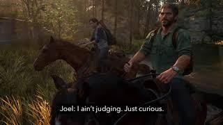 Deleted TLOU2 dialogue Joel and Ellie talk about her moth tattoo