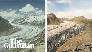Switzerland’s melting glaciers drone footage reveals impact of climate crisis