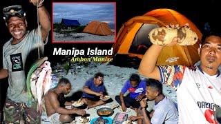 Fishing Camp Menuju pulau terpencil kepulauan Maluku seram Barat makanan tersedia di pulau ini