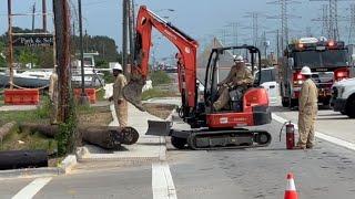 Traffic alert Highway 146 closed in both directions after gas line rupture in Kemah
