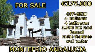 €175.000- Character 4 bed 4 bath OFF-GRID Andalusian country house for sale in Montefrio Andalucia