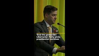 ‘End the genocide’ says US Libertarian presidential candidate Chase Oliver  #AJshorts