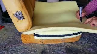 How to Repair Driver Seat Foam using kitchen knife and Tapered Grater Home-made DIY.