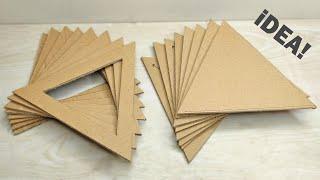 Easy Cardboard Craft Ideas for Home Decor  Wall Decoration with Cardboard
