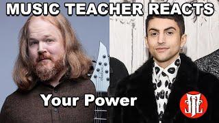 Music Teacher Reacts MITCH GRASSI - Your Power BE Cover