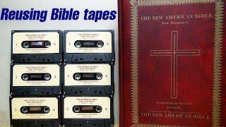 A devilishly cheap way to get good cassette tapes Tape over the Bible