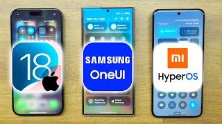 Apple iOS 18 vs Samsung OneUI 6.1 vs Xiaomi HyperOS