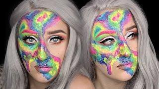 Rainbow Watercolour Body Paint Makeup Tutorial