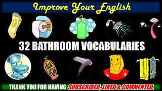 English Vocabulary Bathroom Vocabularies