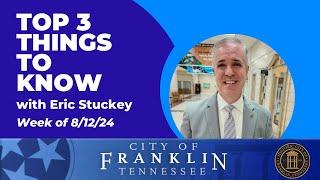 TOP 3 THINGS TO KNOW WITH ERIC STUCKEY Week of 81224