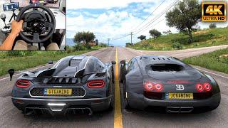 Koenigsegg Agera RS & Bugatti Veyron  Forza Horizon 5  Thrustmaster T300RS gameplay