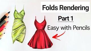 How to show folds in Garments  Folds Rendering Explained  Fashion Illustration