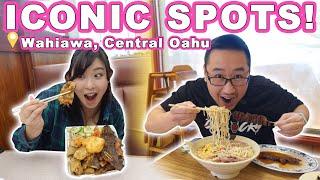 Central Oahu ICONIC FOOD TOUR  Wahiawa Oahu Hawaii Saimin Meat Jun & Boba