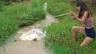 Fishing . Amazing Fishing .Girl Fishing. Giant Catfish Fishing