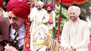 Sunny Deol Son Karan Deol Marriage Baraat Video  Dharmendra Abhay & Bobby Deol Family Dance