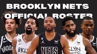 BROOKLYN NETS OFFICIAL ROSTER 2022-2023 NBA SEASON