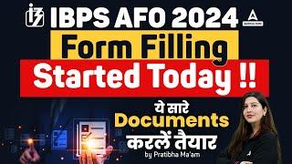 IBPS AFO Form Fill Up 2024  IBPS AFO Form Filling Starts Today  IBPS AFO Notification 2024