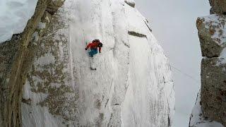 S&S Wallride at Jackson Hole 85 Foot Cliff Front Flip Drone Powder Skiing with Owen Leeper