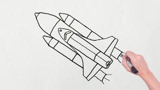 Roket Nasıl Çizilir - Çok Kolay Roket Çizimi  How to Draw a Rocket - Rocket Drawing Step by Step