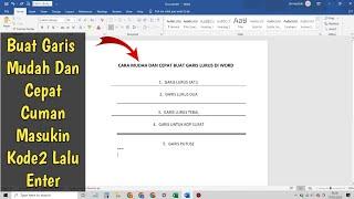 Cara Cepat Dan Mudah Membuat Garis Lurus Di Microsoft Word