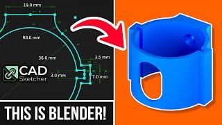 CAD Modeling In Blender 3.5  CAD Sketcher Vacuum Clip