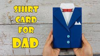Shirt Card for DAD  DIY Fathers Day Card  How to make Fathers Day Card