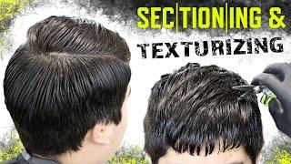 SECTIONING AND TEXTURIZING ️ Mid Fade Crop Freestyle Design Haircut Tutorial