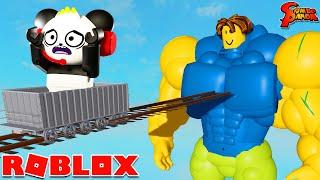 Cart Ride Into GIGANOOB?  FUNNY Roblox Lets Play with Combo Panda