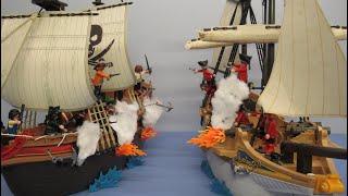Pirates VS Compagnie des Indes  le trésor caché  Stop motion Toys Playmobil 