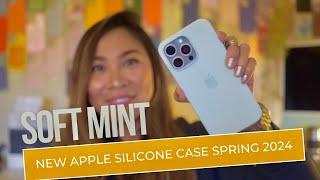 NEW  Apple Silicone Case-  Soft Mint- for Spring 2024