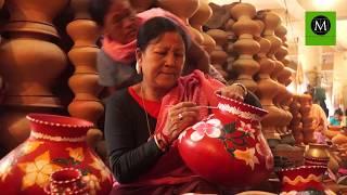 Colouring and pot selling market at Ima keithel  ASIAS LARGEST WOMEN MARKET