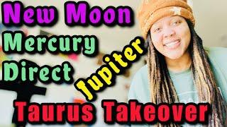 TAURUS New Moon Jupiter & Mercury Direct Meaning What to Do Journal Prompts Crystals & More
