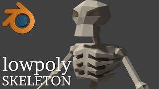 BLENDER - Low Poly Skeleton SPEED MODEL