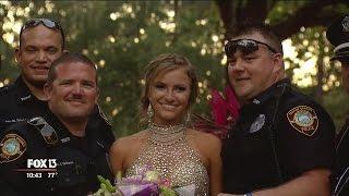 Officers escort fallen colleagues daughter to prom