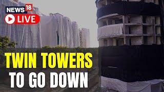Supertech Twin Tower Demolished Live  Noida Live News  Noida Twin Tower Demolition  LIVE News