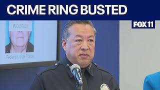 Organized crime ring busted in LA FULL PRESS CONFERENCE