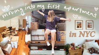 MOVING INTO MY FIRST APARTMENT IN NYC  unloading & unpacking setting things up building furniture