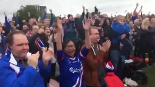 Compilation of Iceland Fans After Historical Wins Over England at EURO 2016